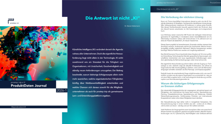 prostep ivip ProduktDaten Journal Beitrag „Die Antwort ist nicht KI“