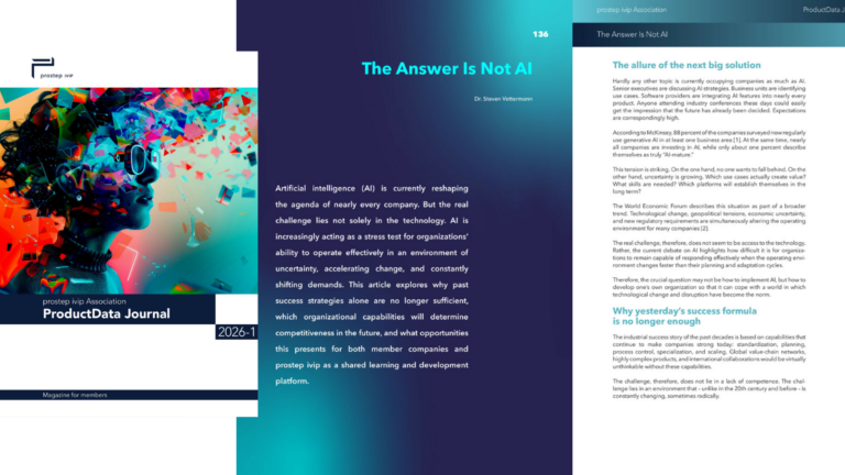 The Answer Is Not AI – article by Steven Vettermann in ProductData Journal 1/2026