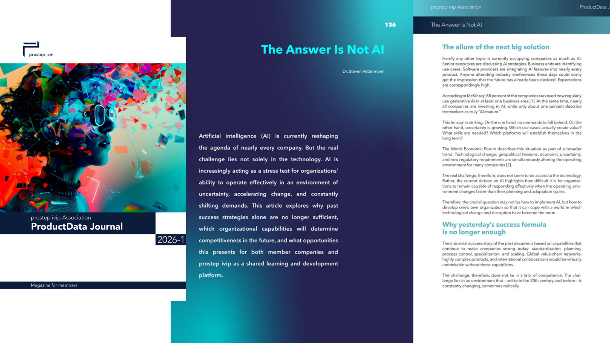 The Answer Is Not AI – article by Steven Vettermann in ProductData Journal 1/2026