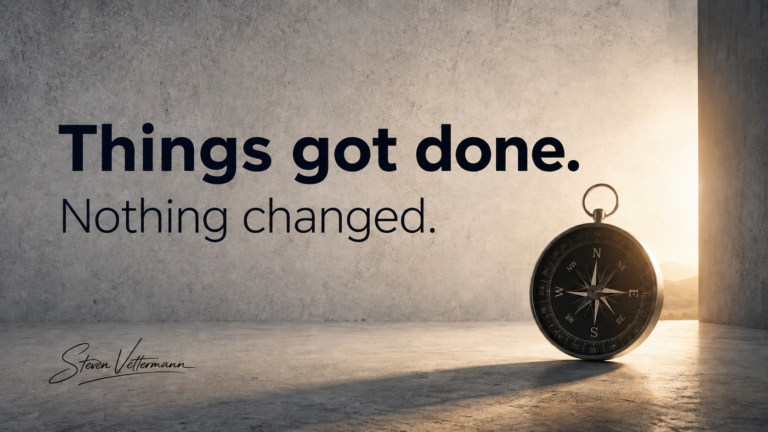 Things got done. Nothing changed.